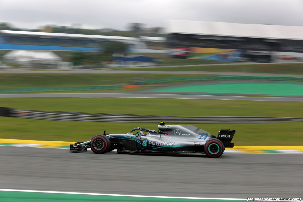 GP BRASILE, 09.11.2018 - Prove Libere 2, Valtteri Bottas (FIN) Mercedes AMG F1 W09