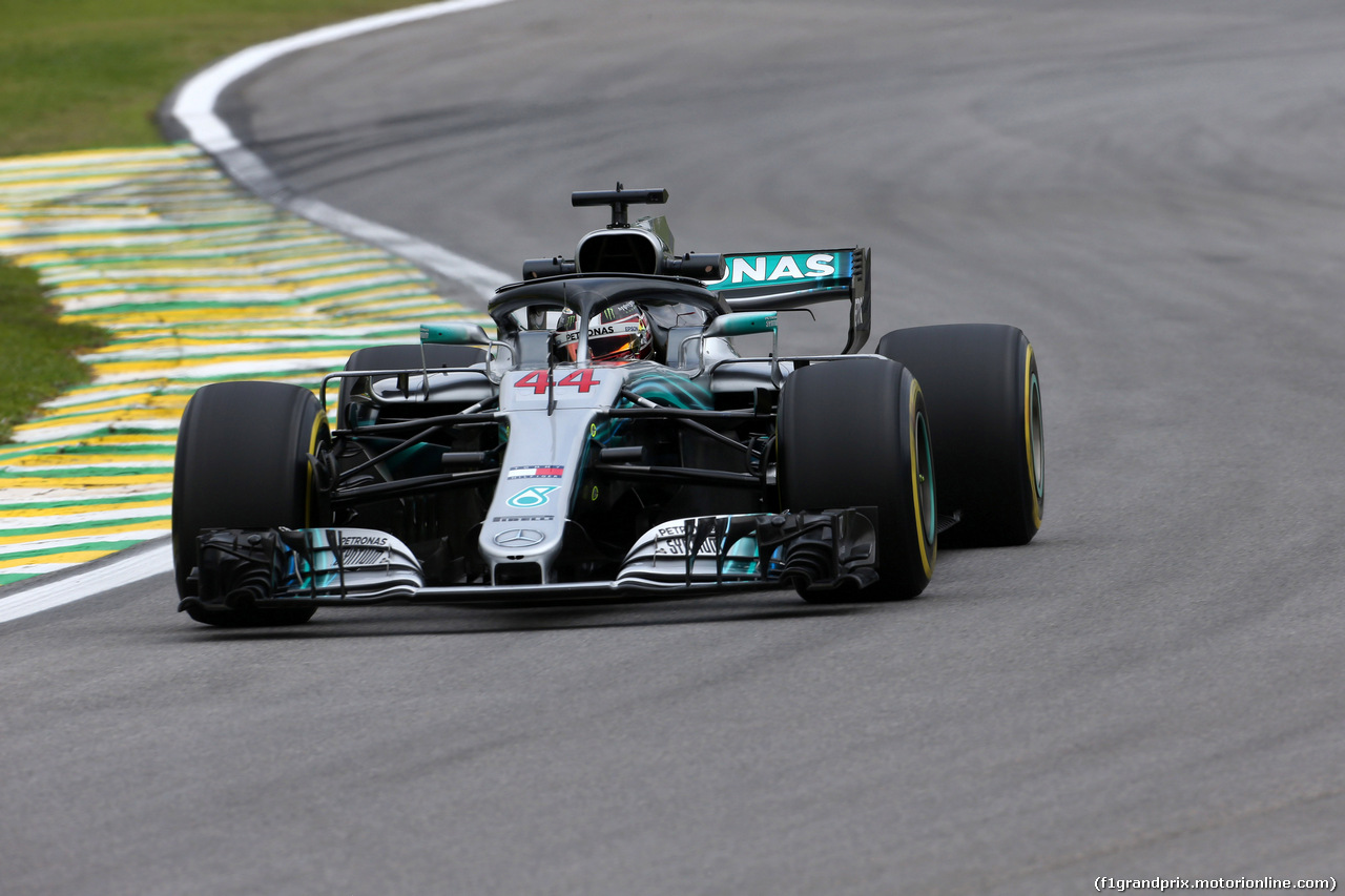 GP BRASILE, 09.11.2018 - Prove Libere 2, Lewis Hamilton (GBR) Mercedes AMG F1 W09