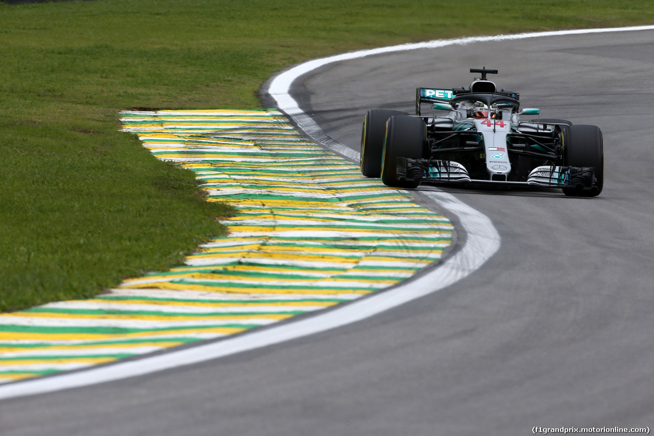 GP BRASILE, 09.11.2018 - Prove Libere 2, Lewis Hamilton (GBR) Mercedes AMG F1 W09