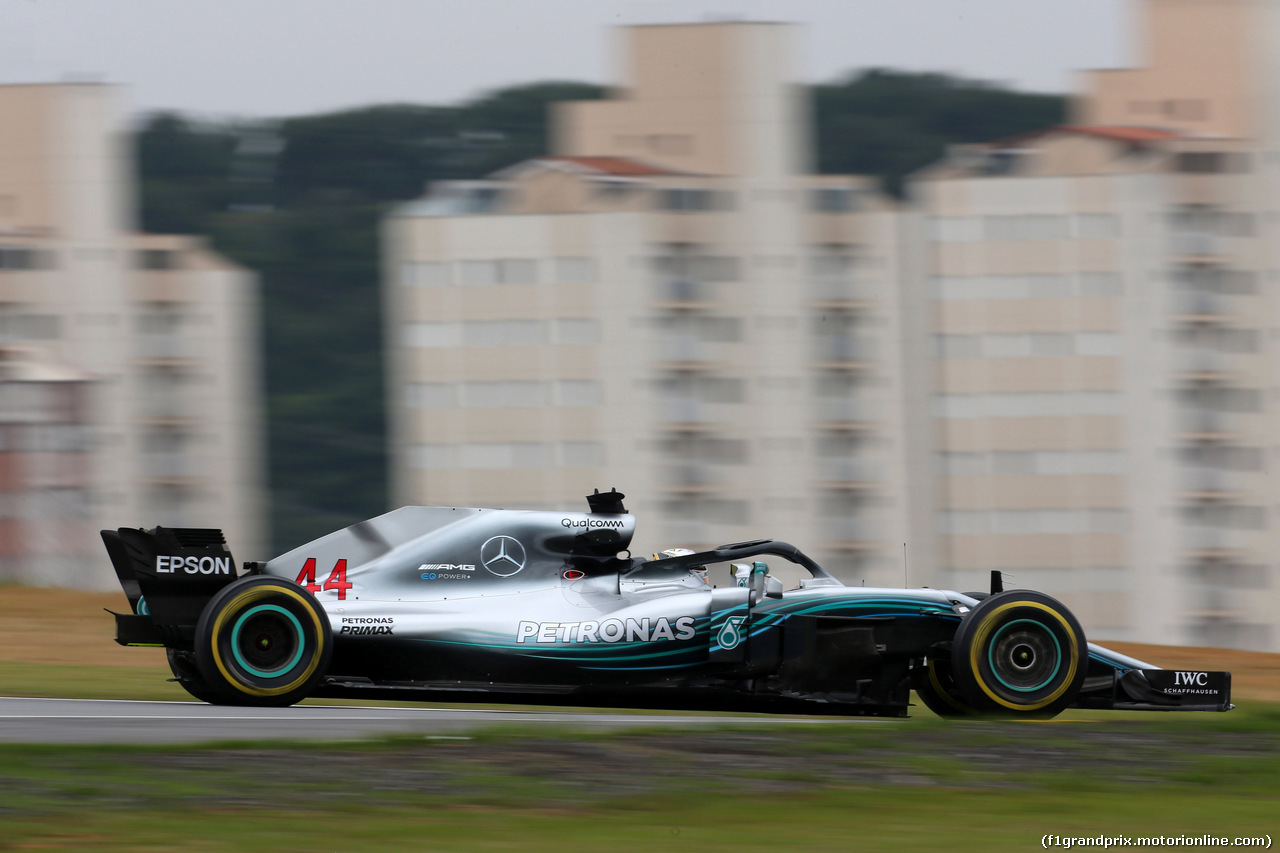 GP BRASILE, 09.11.2018 - Prove Libere 2, Lewis Hamilton (GBR) Mercedes AMG F1 W09