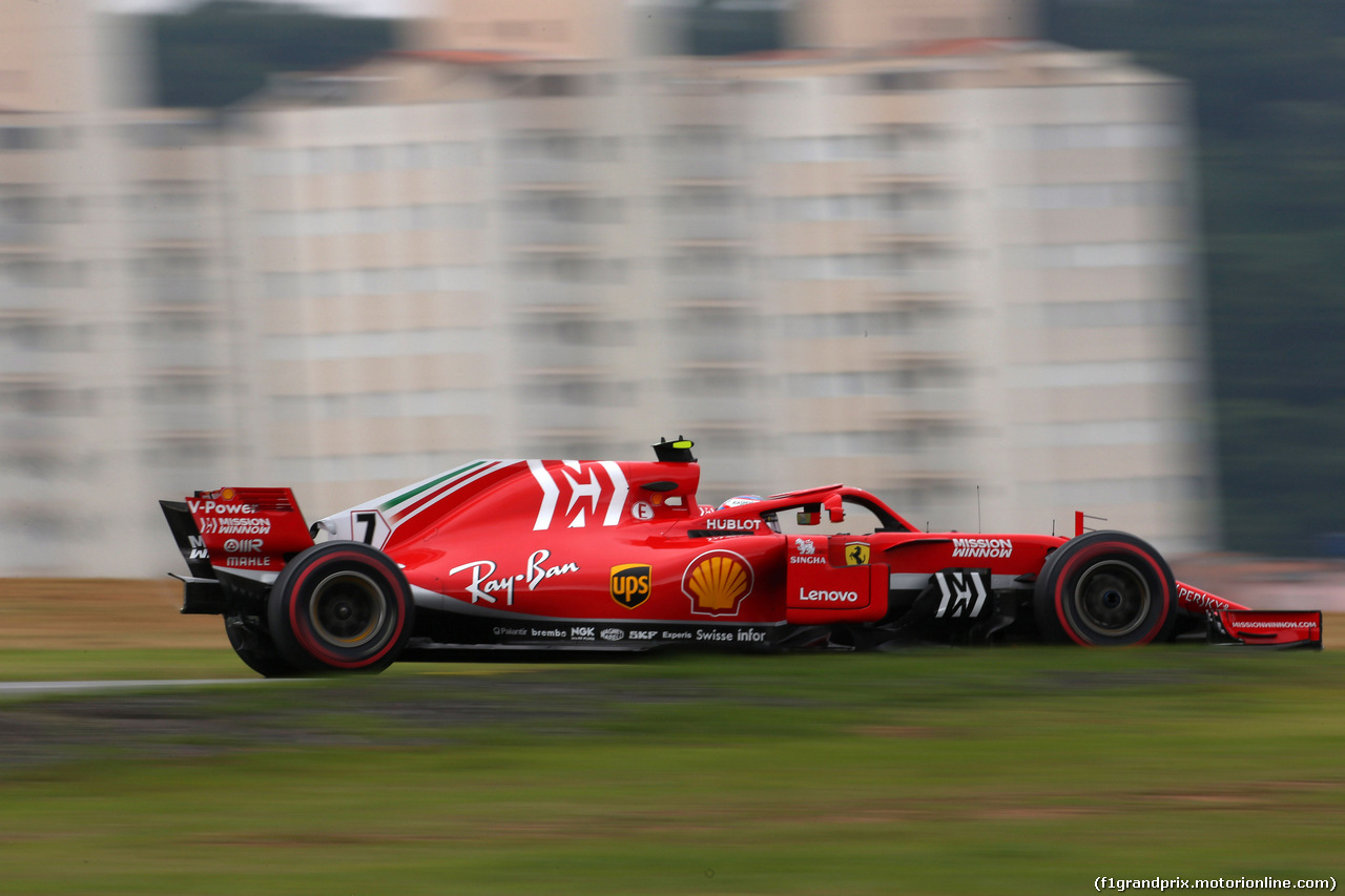 GP BRASILE, 09.11.2018 - Prove Libere 2, Kimi Raikkonen (FIN) Ferrari SF71H