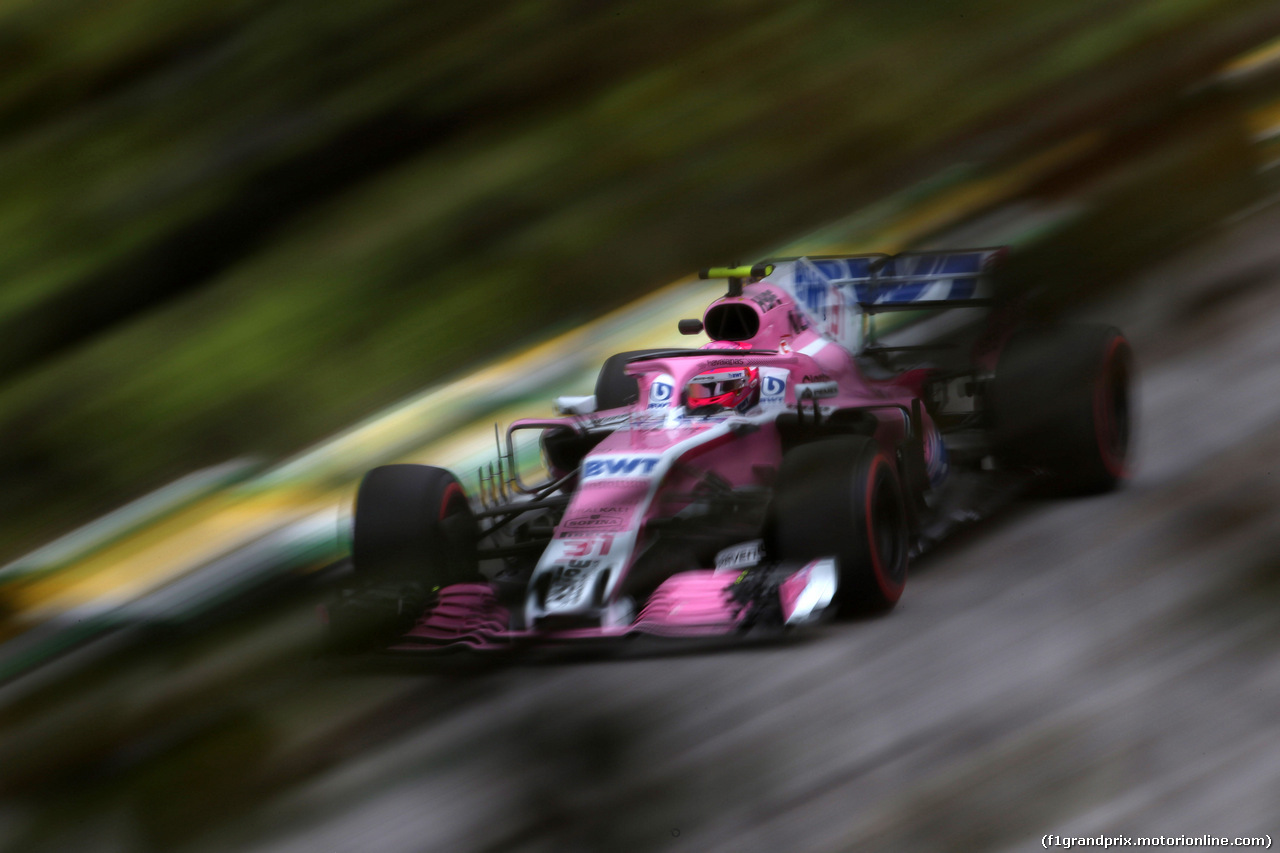 GP BRASILE, 09.11.2018 - Prove Libere 2, Esteban Ocon (FRA) Racing Point Force India F1 VJM11