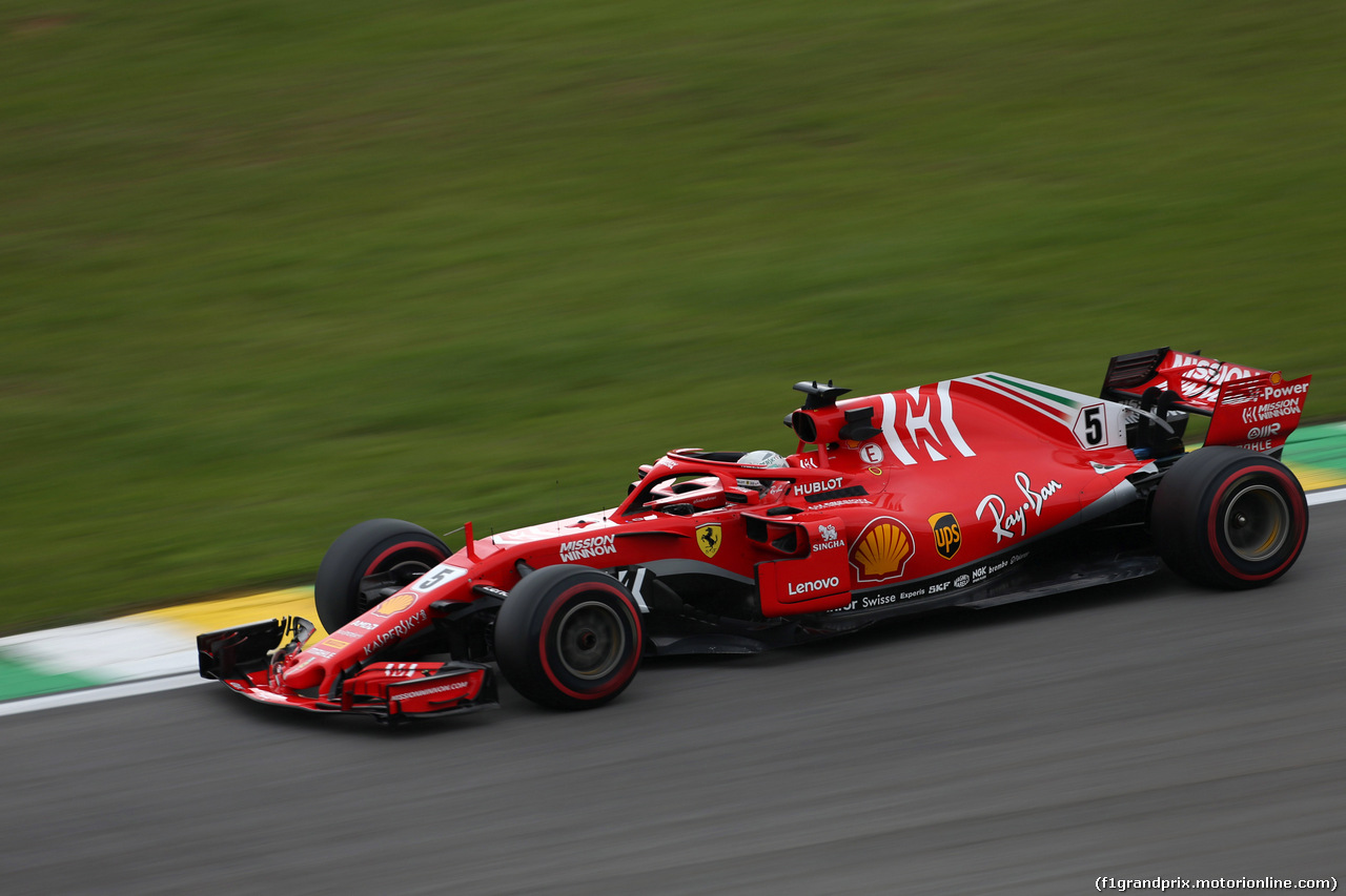 GP BRASILE, 09.11.2018 - Prove Libere 2, Sebastian Vettel (GER) Ferrari SF71H