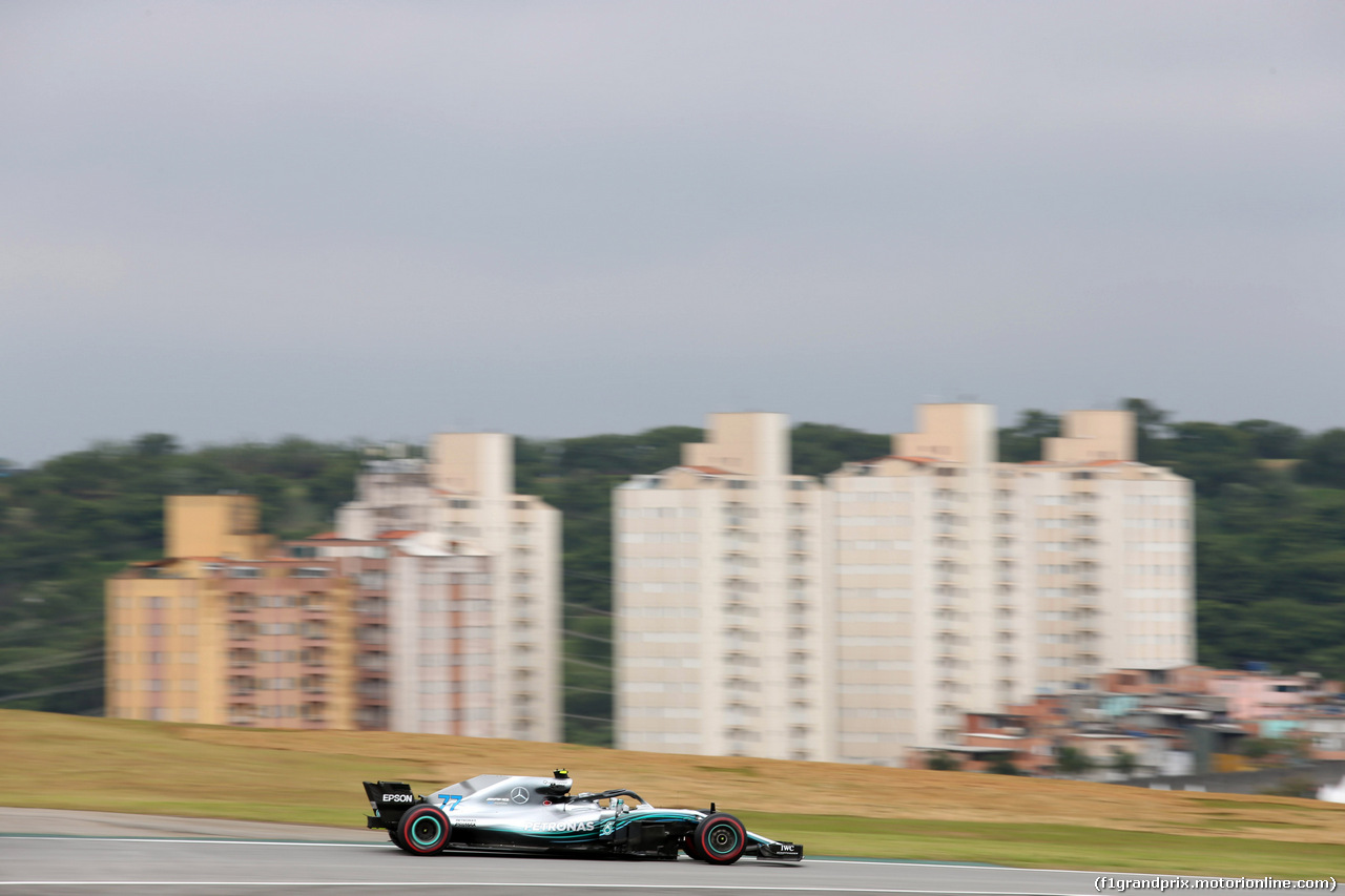 GP BRASILE, 09.11.2018 - Prove Libere 2, Valtteri Bottas (FIN) Mercedes AMG F1 W09