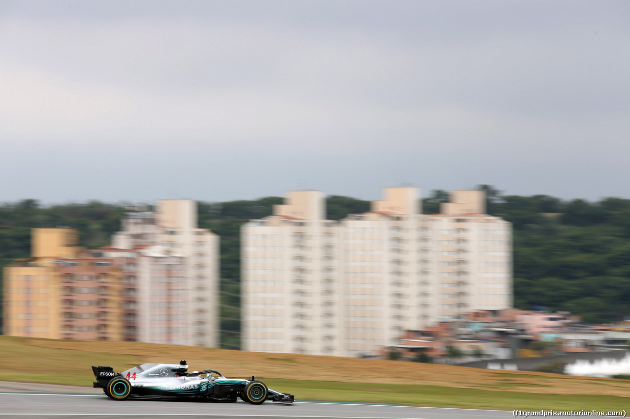 GP BRASILE, 09.11.2018 - Prove Libere 2, Lewis Hamilton (GBR) Mercedes AMG F1 W09