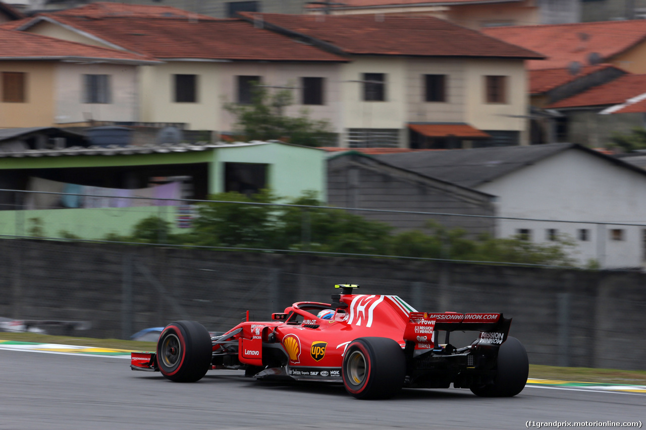 GP BRASILE, 09.11.2018 - Prove Libere 2, Kimi Raikkonen (FIN) Ferrari SF71H