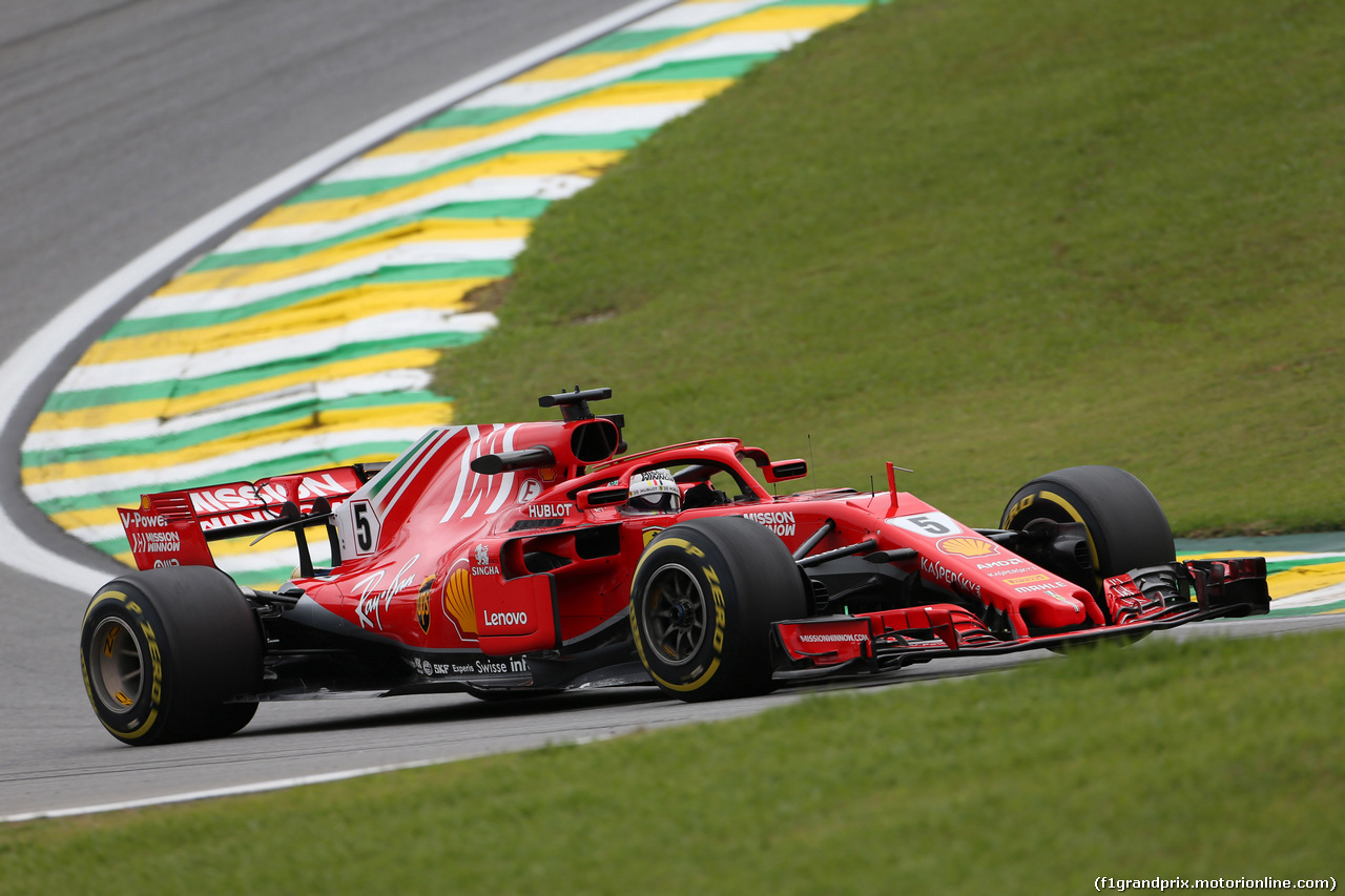 GP BRASILE, 09.11.2018 - Prove Libere 2, Sebastian Vettel (GER) Ferrari SF71H