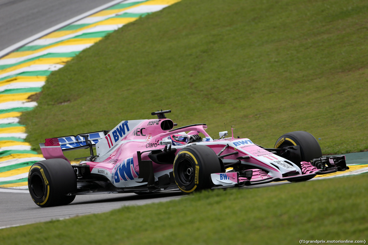 GP BRASILE, 09.11.2018 - Prove Libere 2, Sergio Perez (MEX) Racing Point Force India F1 VJM11