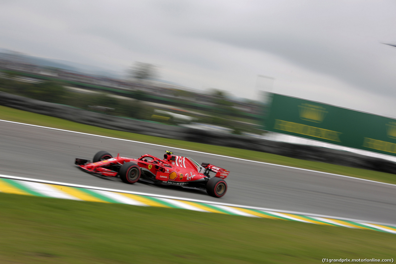 GP BRASILE, 09.11.2018 - Prove Libere 2, Kimi Raikkonen (FIN) Ferrari SF71H