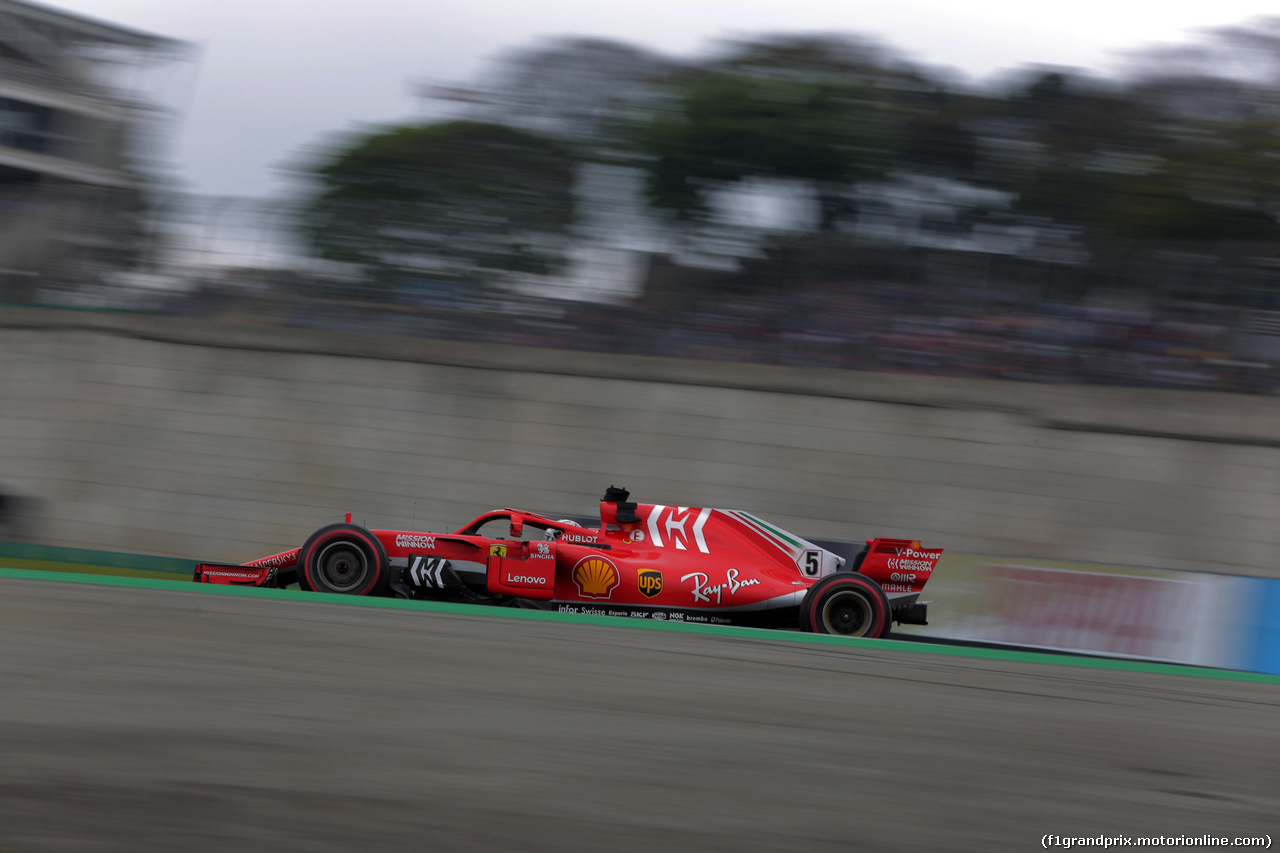 GP BRASILE, 09.11.2018 - Prove Libere 2, Sebastian Vettel (GER) Ferrari SF71H