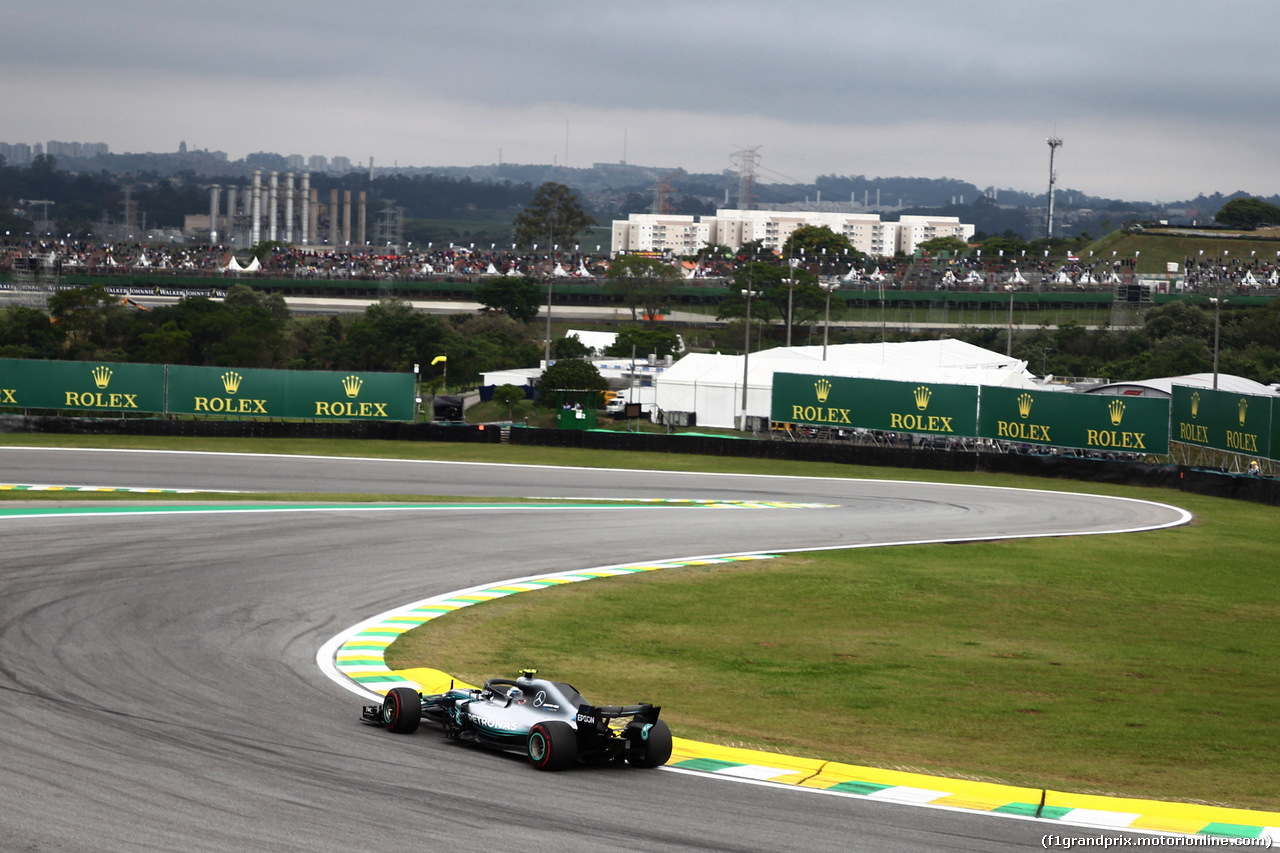 GP BRASILE, 09.11.2018 - Prove Libere 2, Valtteri Bottas (FIN) Mercedes AMG F1 W09