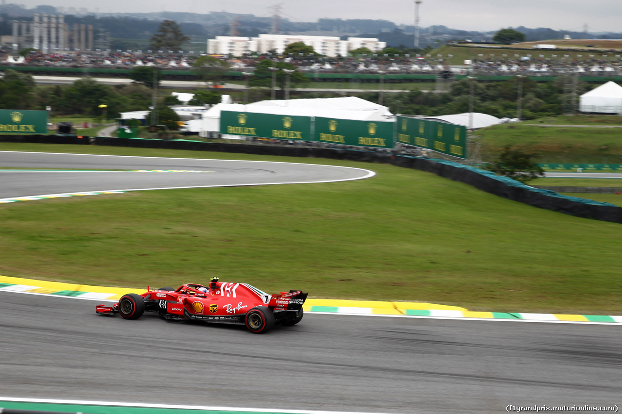 GP BRASILE, 09.11.2018 - Prove Libere 2, Kimi Raikkonen (FIN) Ferrari SF71H