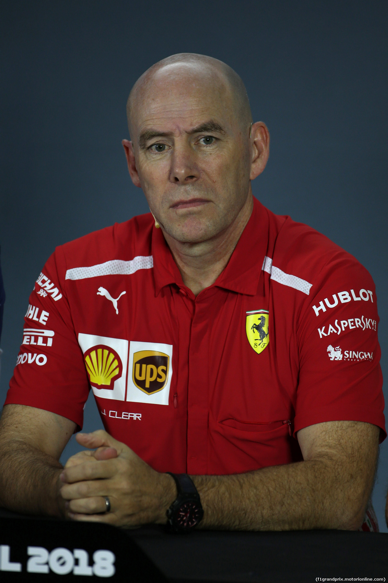 GP BRASILE, 09.11.2018 - Conferenza Stampa, Jock Clear (GBR) Ferrari Engineering Director