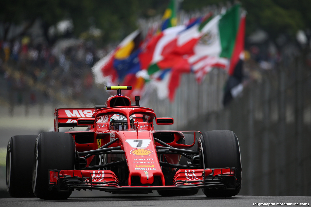 GP BRASILE, 09.11.2018 - Prove Libere 2, Kimi Raikkonen (FIN) Ferrari SF71H