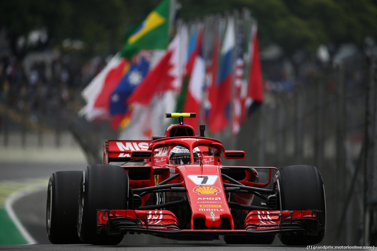 GP BRASILE, 09.11.2018 - Prove Libere 2, Kimi Raikkonen (FIN) Ferrari SF71H