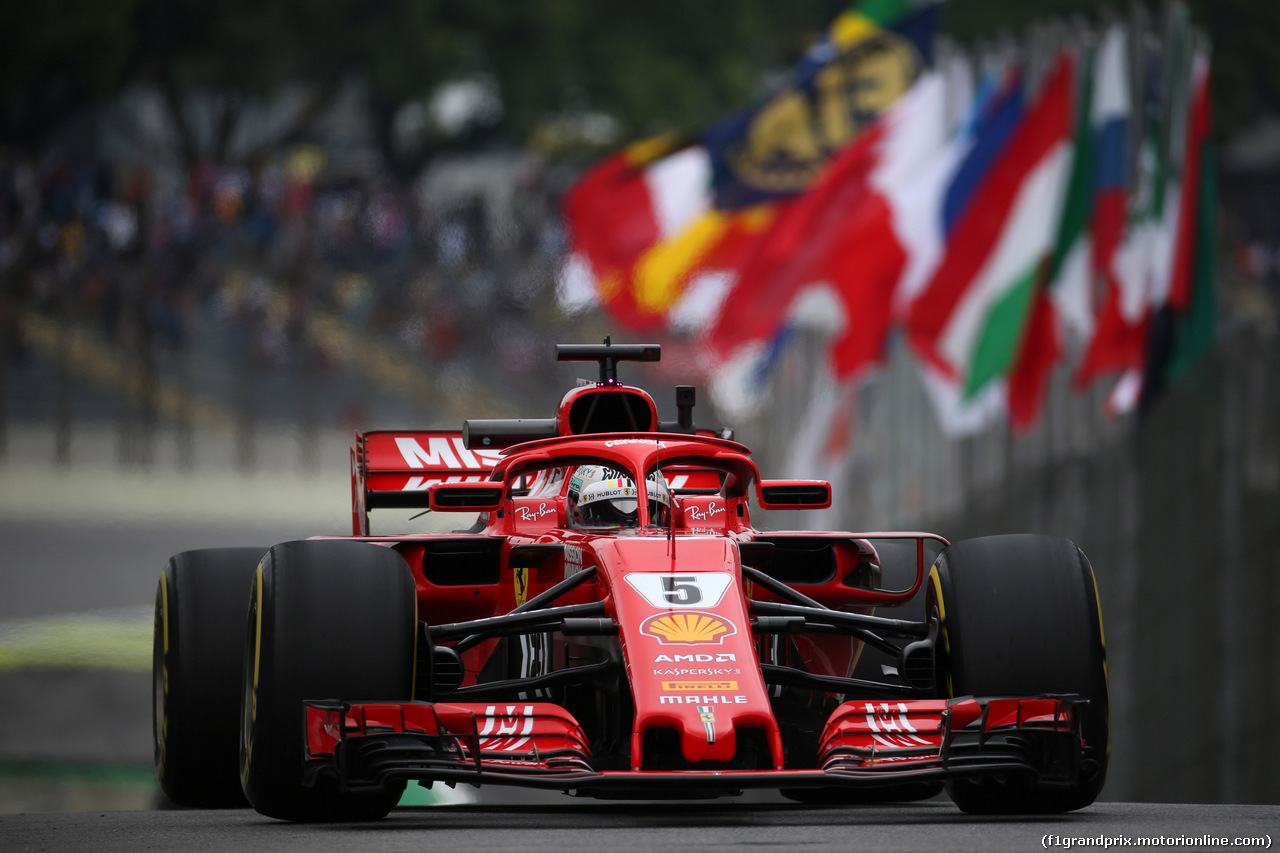 GP BRASILE, 09.11.2018 - Prove Libere 2, Sebastian Vettel (GER) Ferrari SF71H