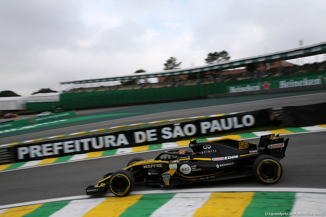 GP BRASILE, 09.11.2018 - Prove Libere 2, Carlos Sainz Jr (ESP) Renault Sport F1 Team RS18