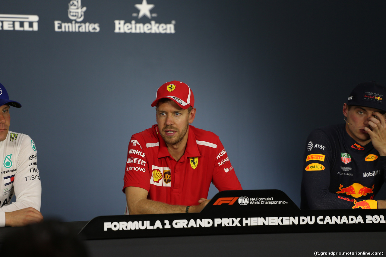 GP CANADA, 10.06.2018- After Gara Official Fia press conference, Sebastian Vettel (GER) Ferrari SF71H