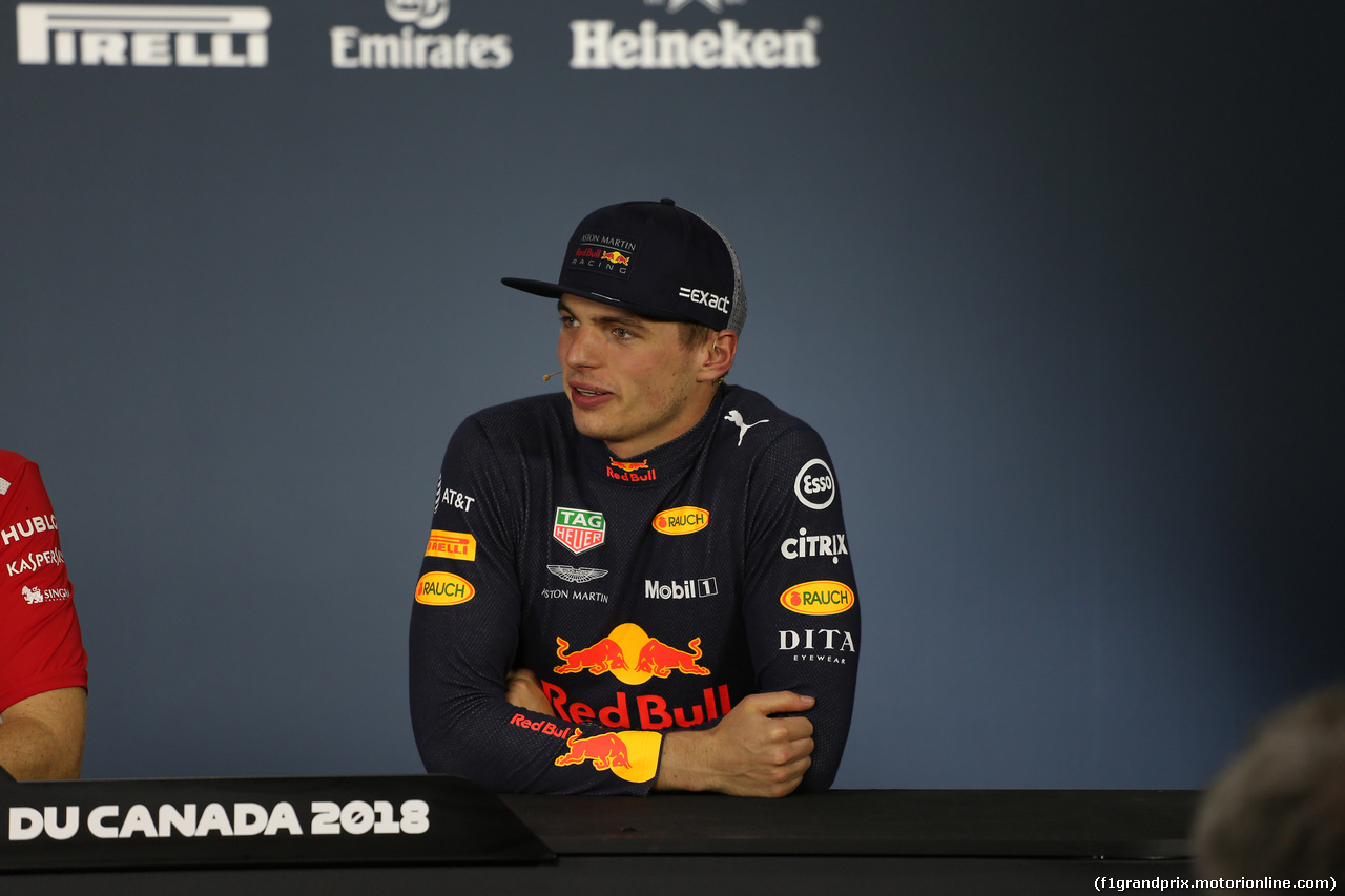 GP CANADA, 10.06.2018- After Gara Official Fia press conference, Max Verstappen (NED) Red Bull Racing RB14