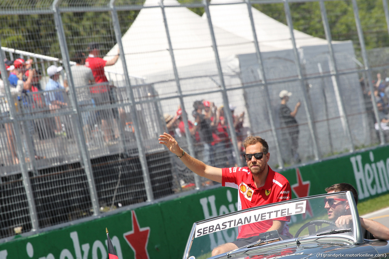GP CANADA, 10.06.2018- driver parade, Sebastian Vettel (GER) Ferrari SF71H