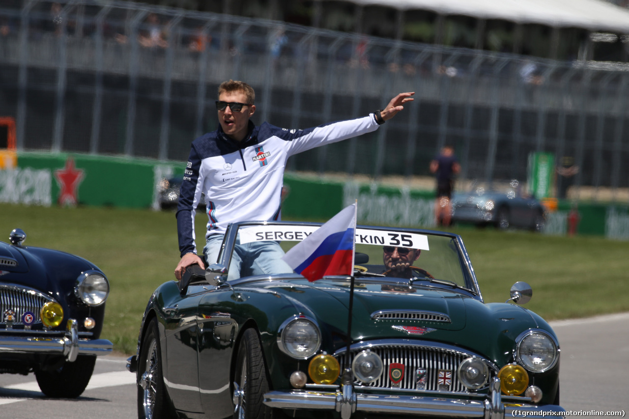 GP CANADA, 10.06.2018- driver parade, Sergej Sirotkin (RUS) Williams F1 Team FW41