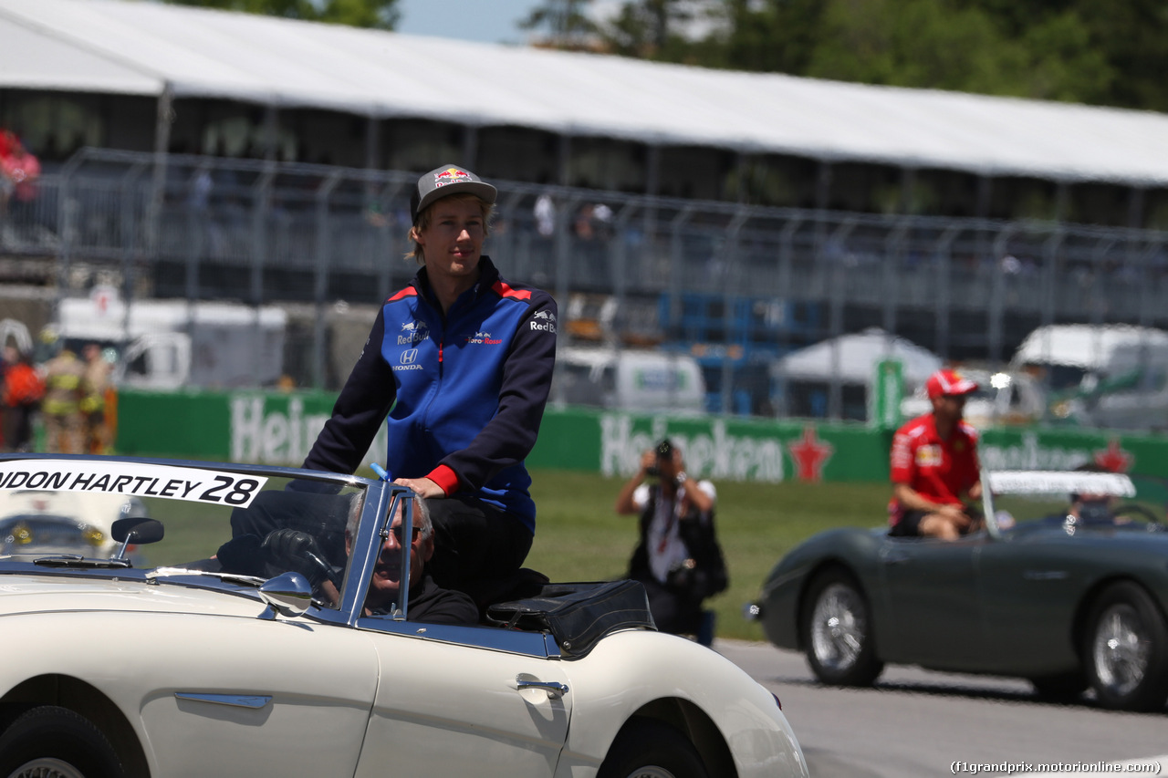 GP CANADA, 10.06.2018- driver parade, Brendon Hartley (FRA) Scuderia Toro Rosso STR13