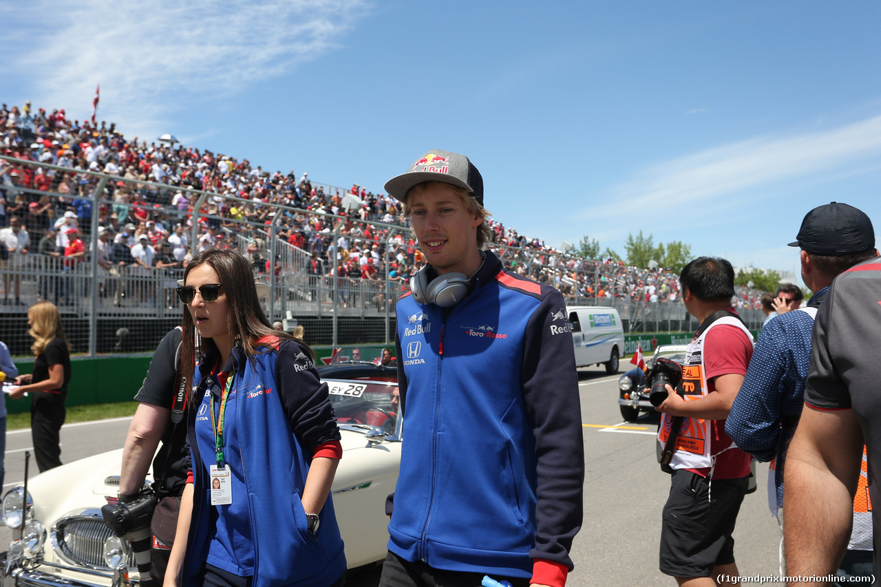 GP CANADA, 10.06.2018- driver parade, Brendon Hartley (FRA) Scuderia Toro Rosso STR13
