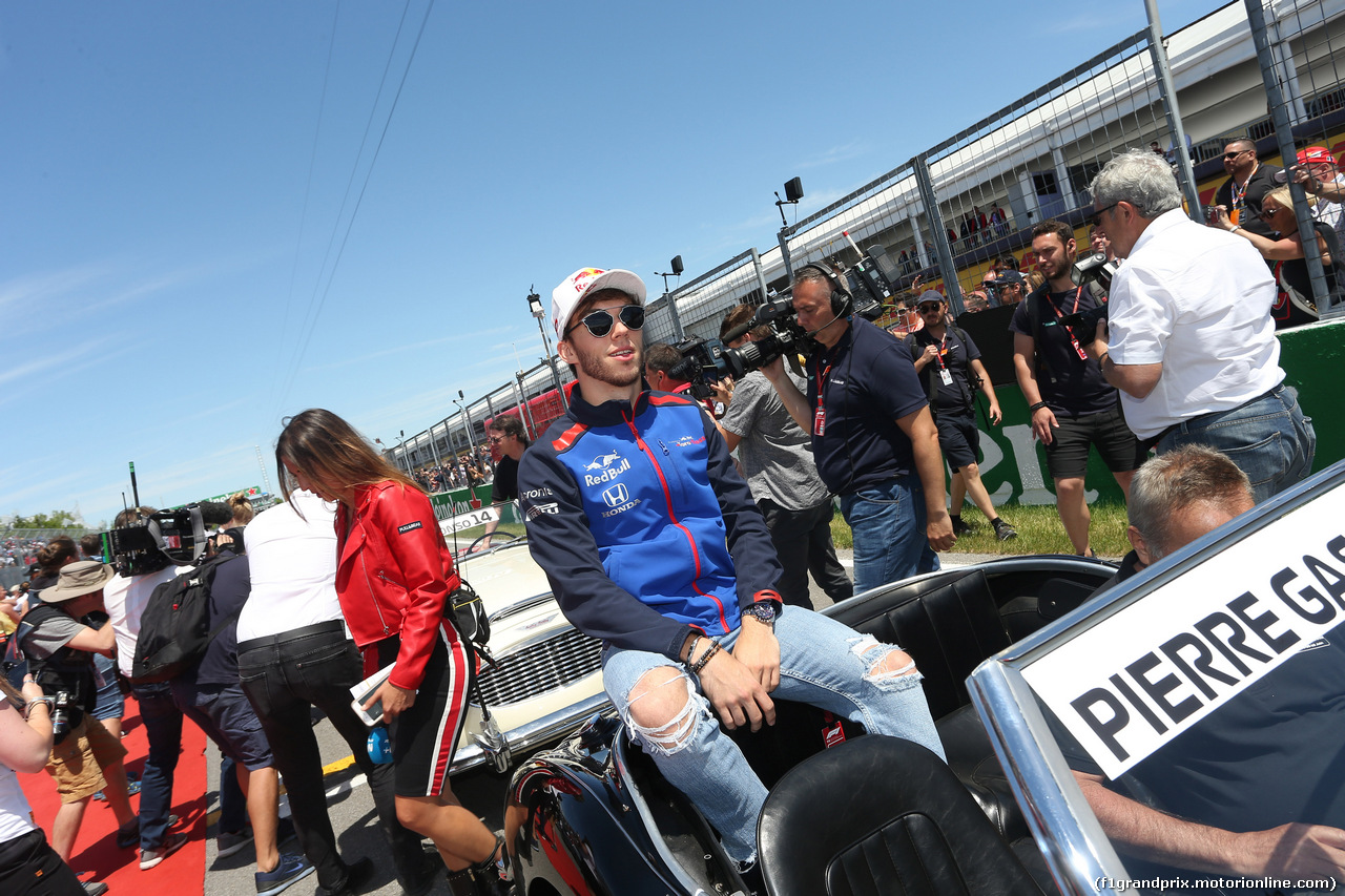 GP CANADA, 10.06.2018- driver parade, Pierre Gasly (FRA) Scuderia Toro Rosso STR13