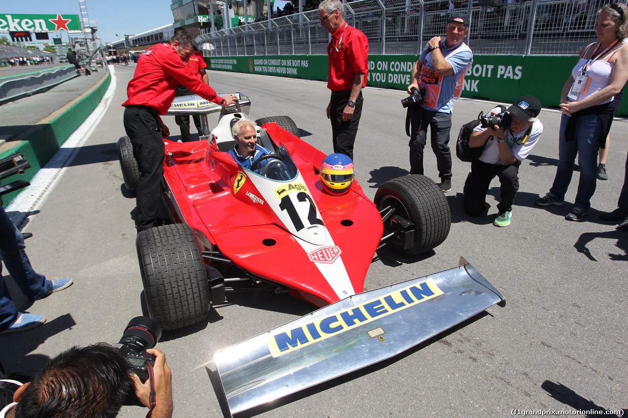 GP CANADA, 10.06.2018- Jaques Villeneuve (CAN) drive his father Gilles' Ferrari 1978 312 T3
