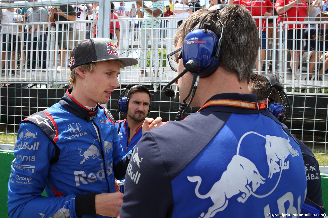 GP CANADA, 10.06.2018- Gara, the partenzaing grid: Brendon Hartley (FRA) Scuderia Toro Rosso STR13