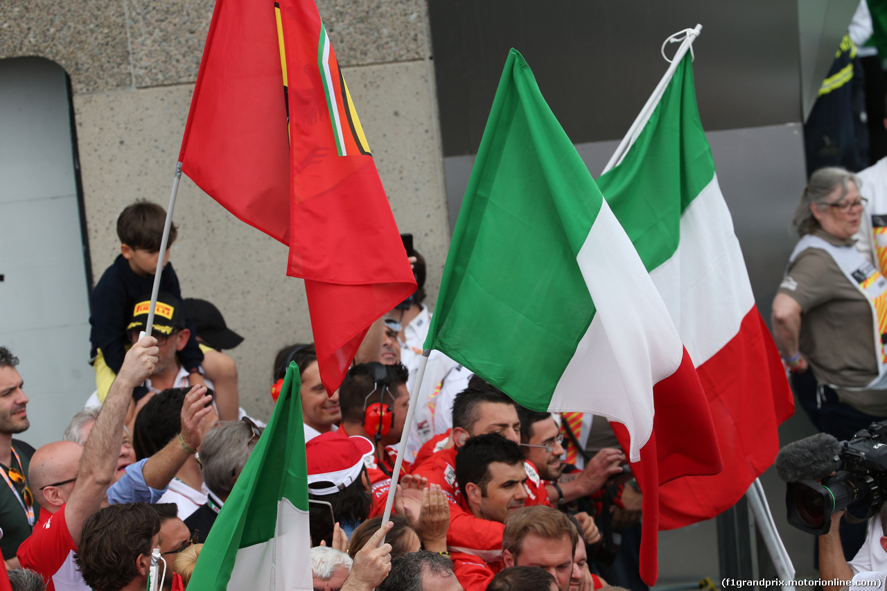 GP CANADA, 10.06.2018- Italian flag under the podium