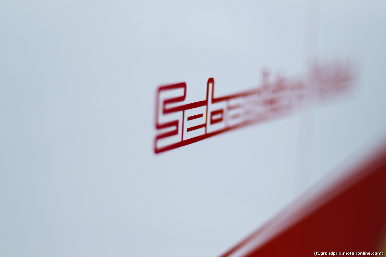 GP CANADA, 07.06.2018 - Sebastian Vettel (GER) Ferrari SF71H logo