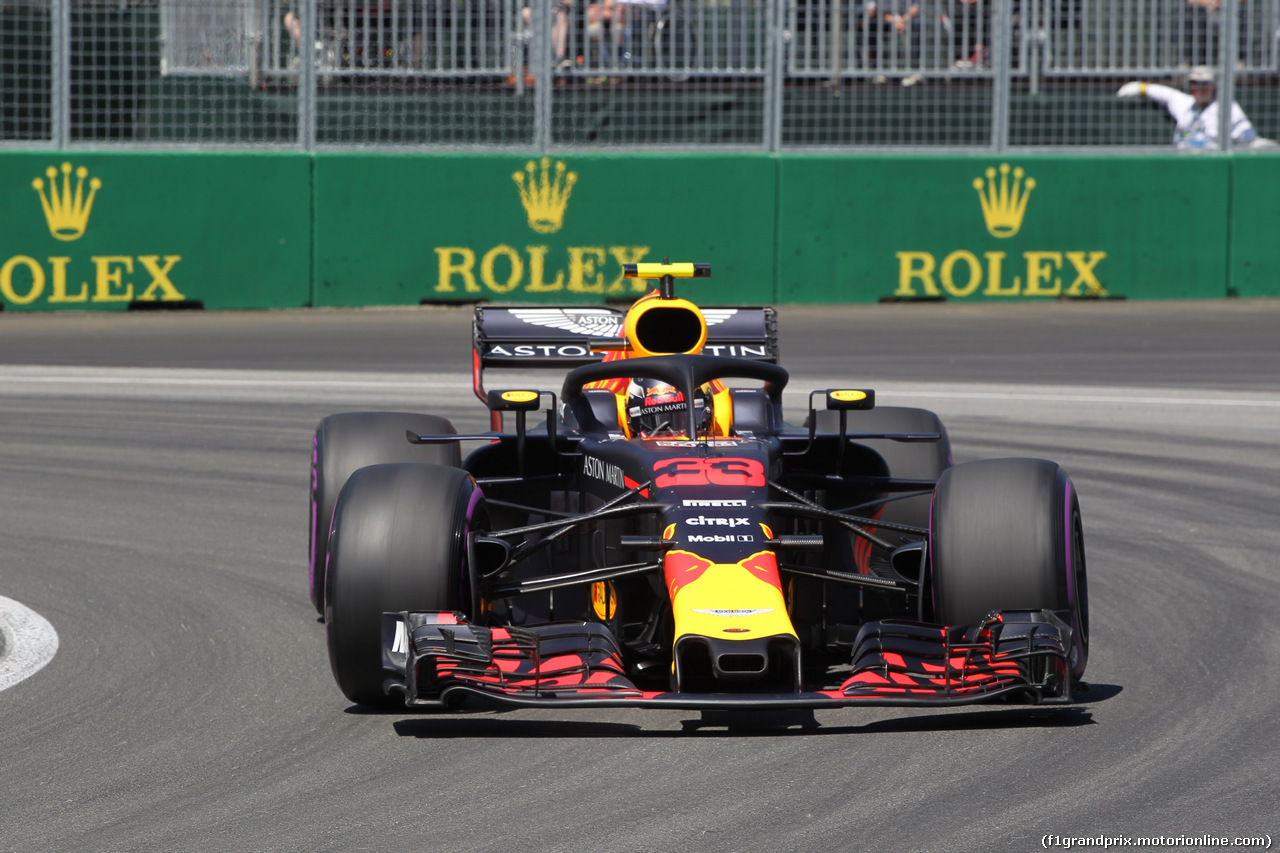 GP CANADA, 09.06.2018- Prove Libere 3, Max Verstappen (NED) Red Bull Racing RB14