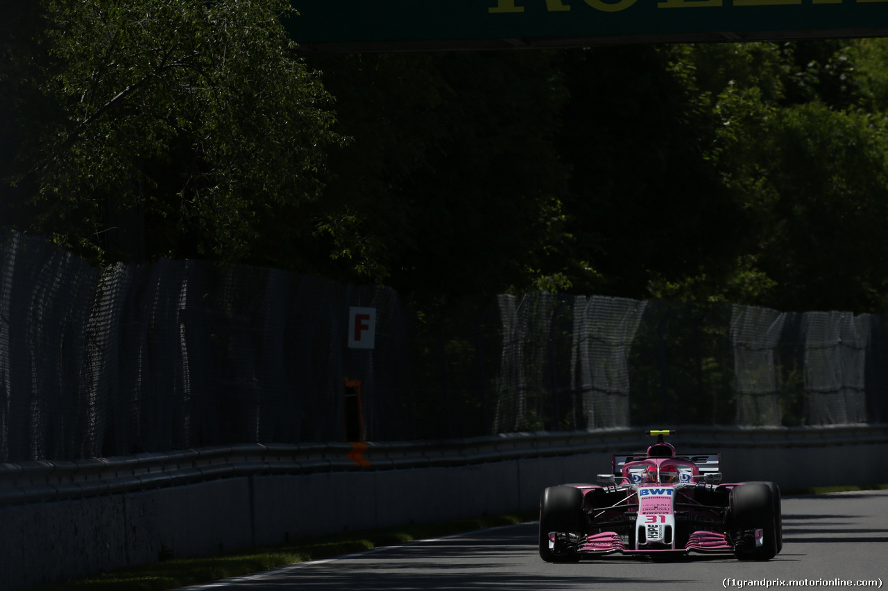 GP CANADA, 09.06.2018- Prove Libere 3, Esteban Ocon (FRA) Sahara Force India F1 VJM11