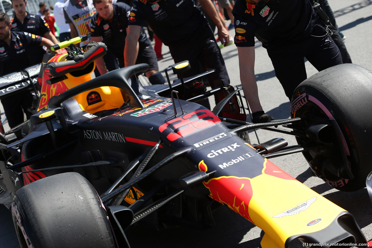 GP CANADA, 09.06.2018- Max Verstappen (NED) Red Bull Racing RB14 car in Parc ferme