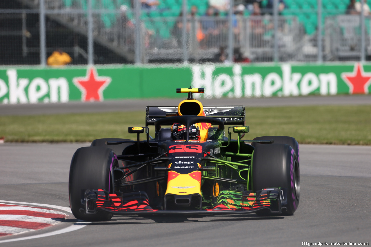 GP CANADA, 08.06.2018- free Practice 1, Max Verstappen (NED) Red Bull Racing RB14 with flow-vis paint