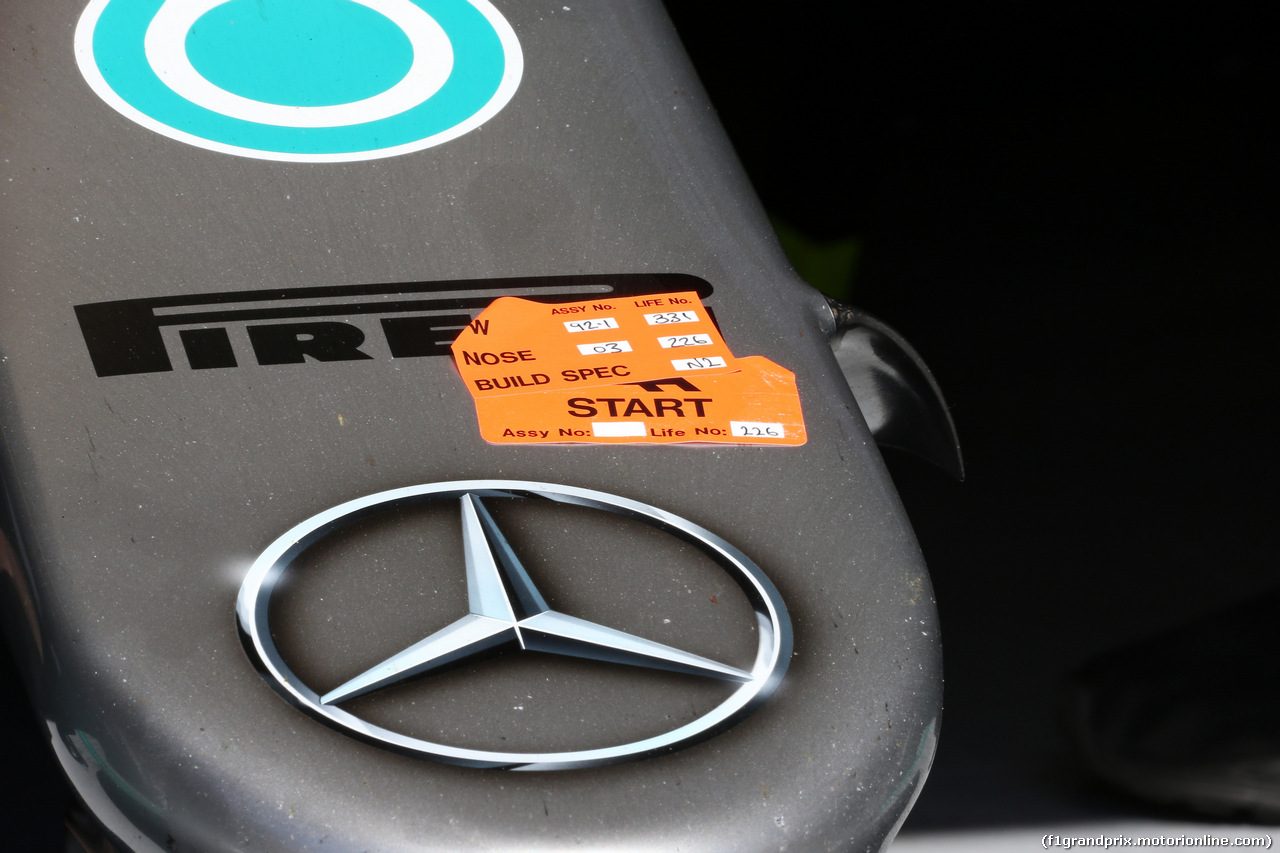 GP CANADA, 08.06.2018- free Practice 2, Mercedes AMG F1 W09 nosecone
