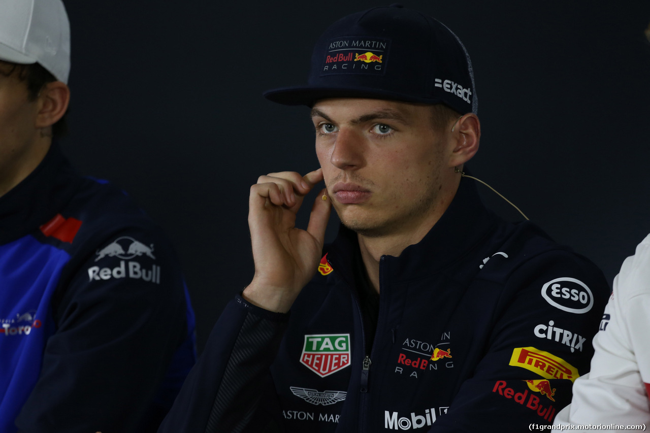 GP CINA, 12.04.2018- Giovedi' Press Conference, Max Verstappen (NED) Red Bull Racing RB14