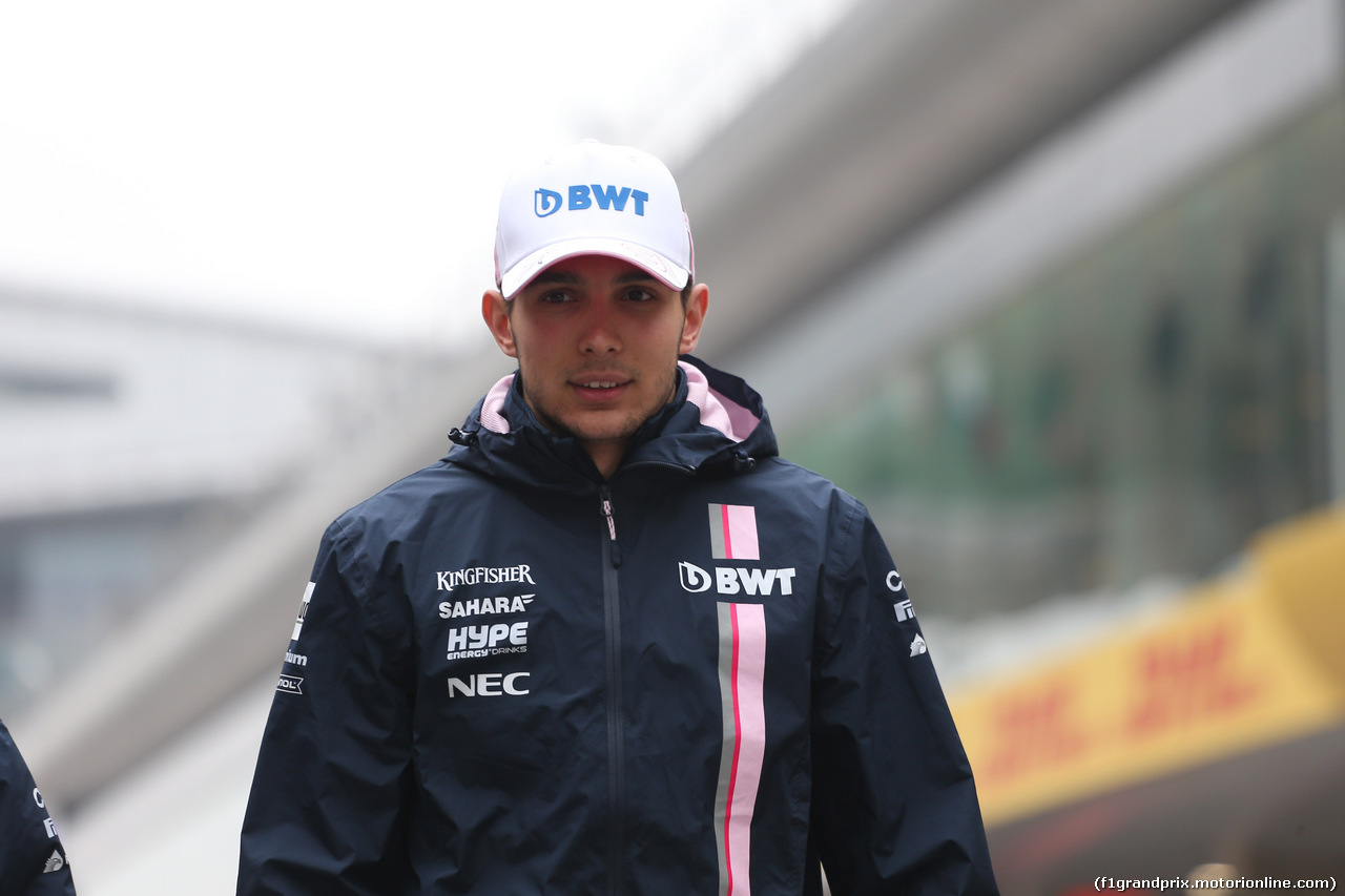 GP CINA, 12.04.2018- Esteban Ocon (FRA) Sahara Force India F1 VJM11