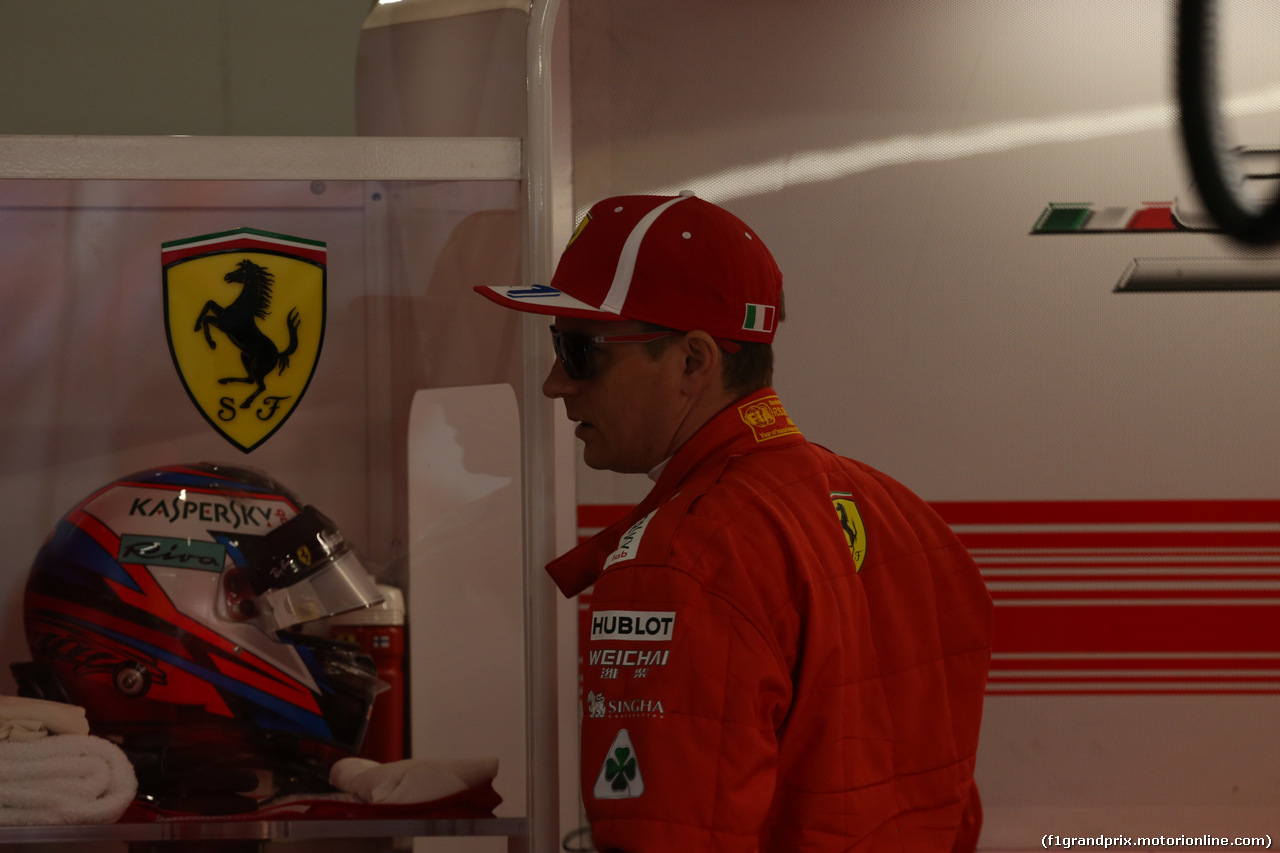 GP CINA, 14.04.2018- Prove Libere 3, Kimi Raikkonen (FIN) Ferrari SF71H