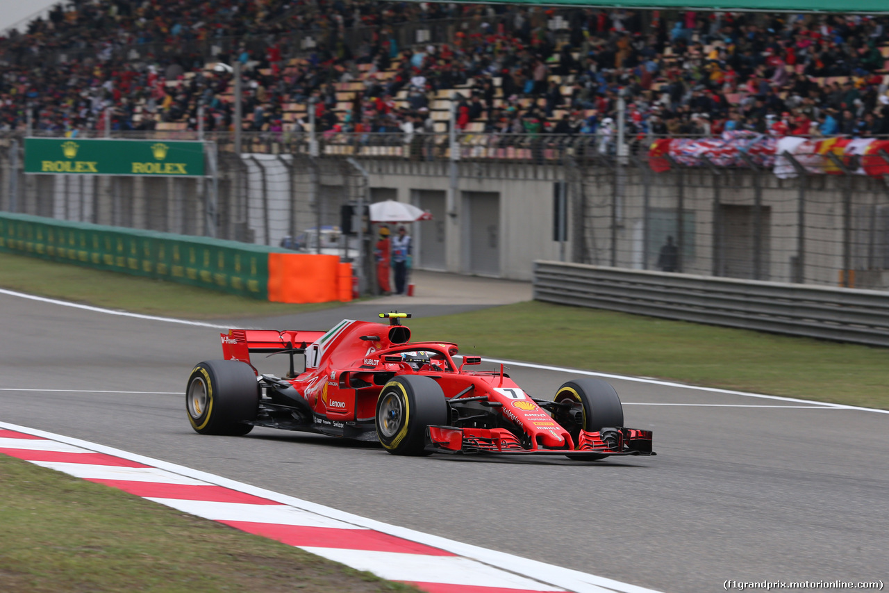 GP CINA, 14.04.2018- Qualifiche, Kimi Raikkonen (FIN) Ferrari SF71H