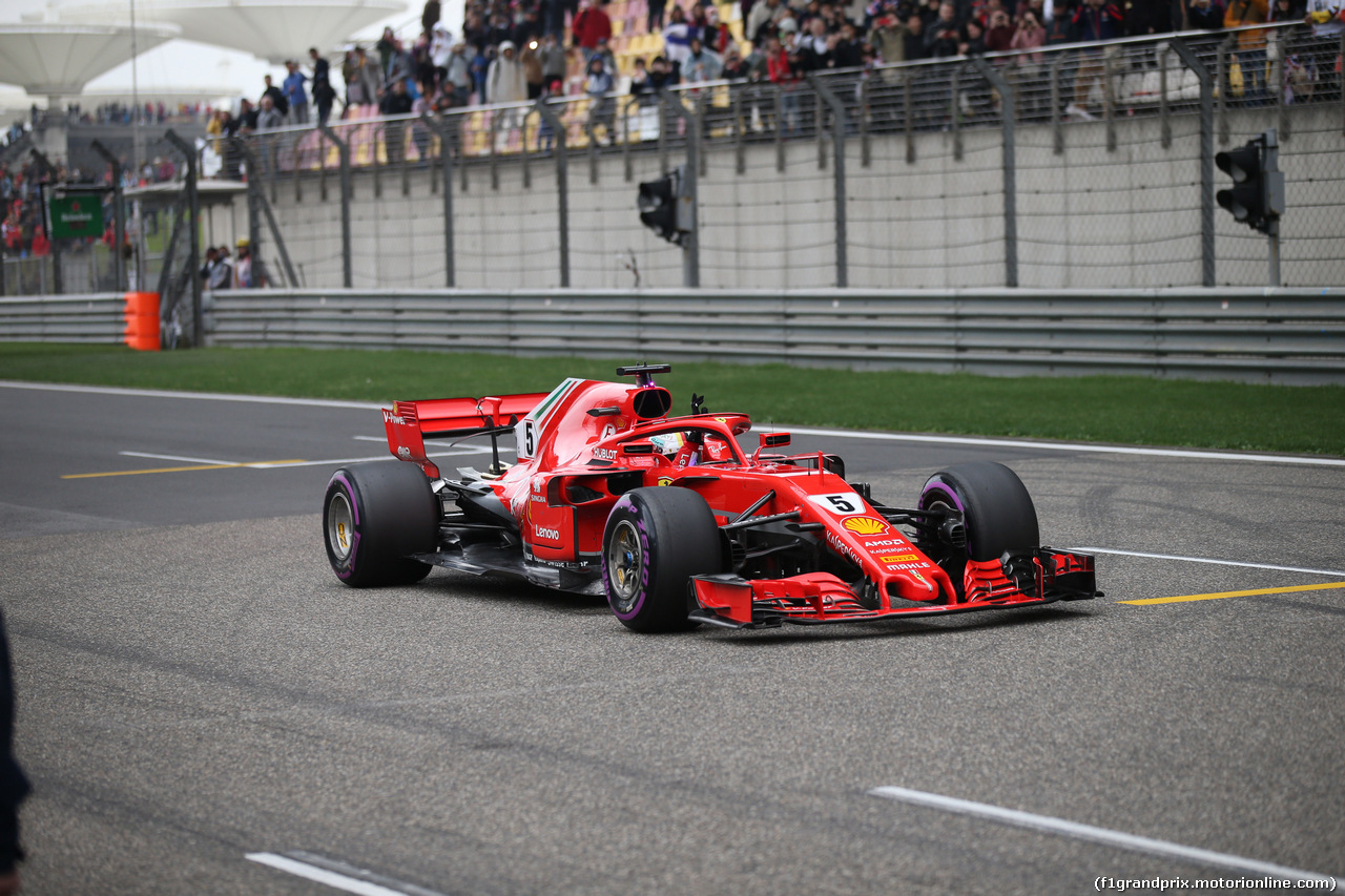 GP CINA, 14.04.2018- Qualifiche, Sebastian Vettel (GER) Ferrari SF71H