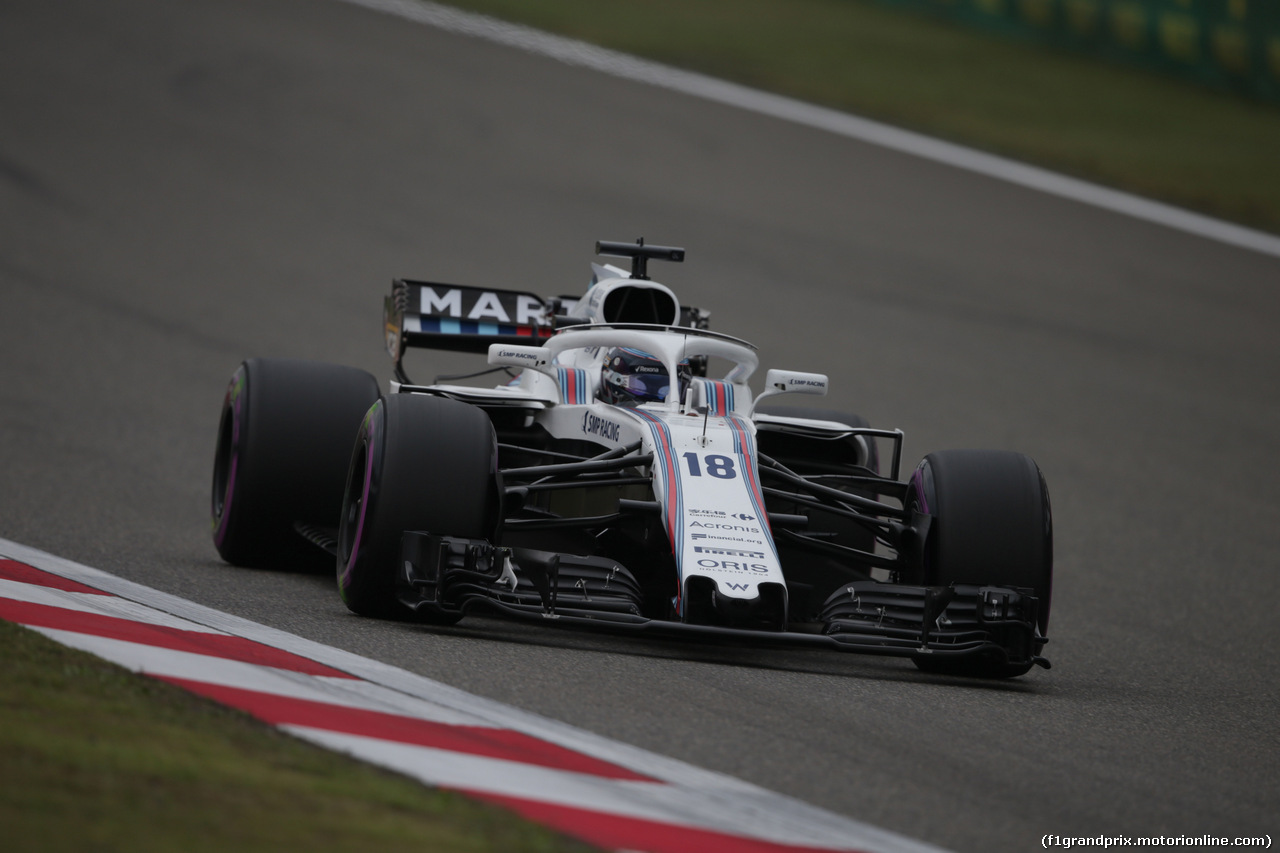 GP CINA, 14.04.2018- Qualifiche, Lance Stroll (CDN) Williams FW41