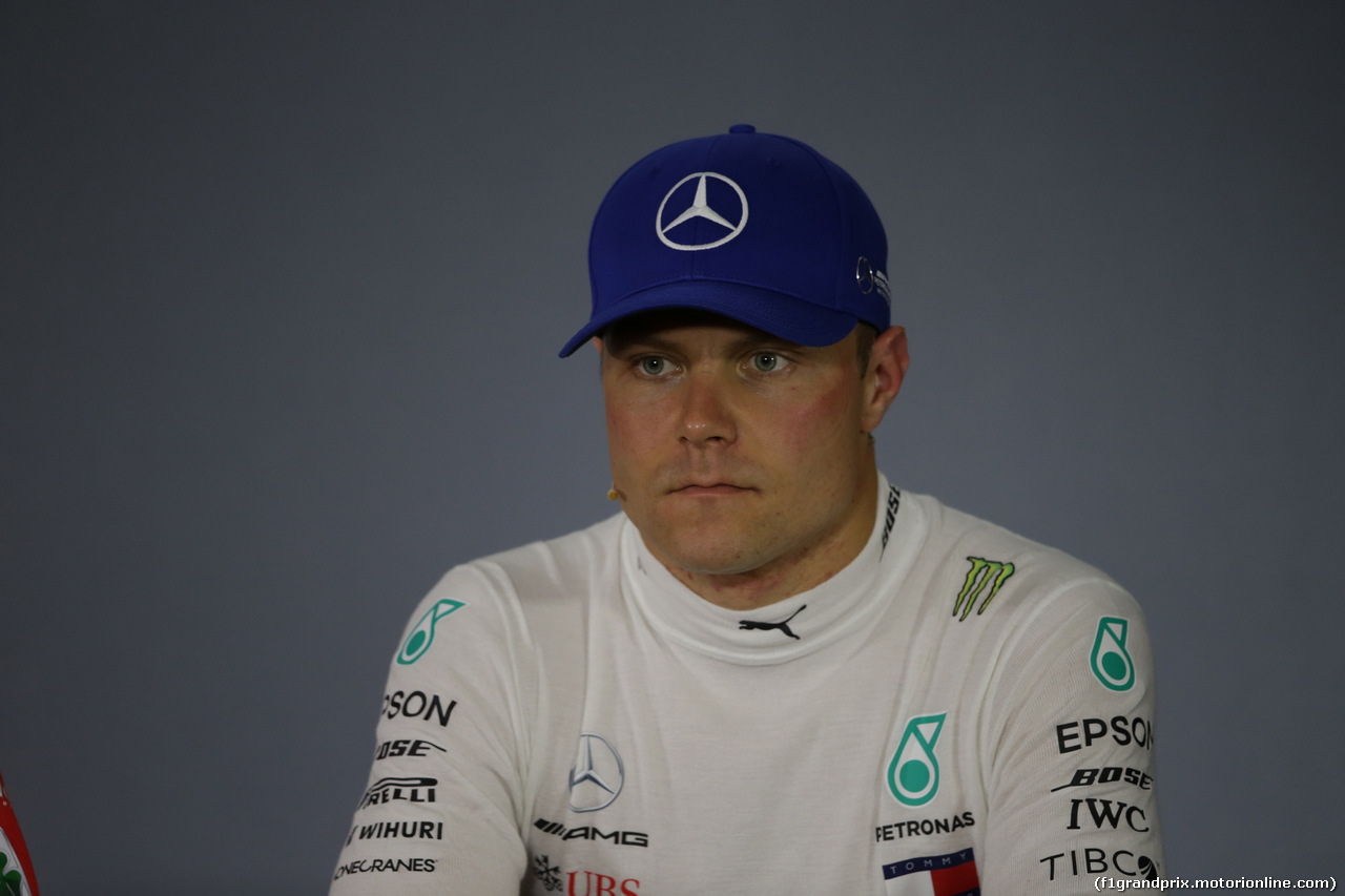 GP CINA, 14.04.2018- After Qualifiche Official Fia press conference, Valtteri Bottas (FIN) Mercedes AMG F1 W09