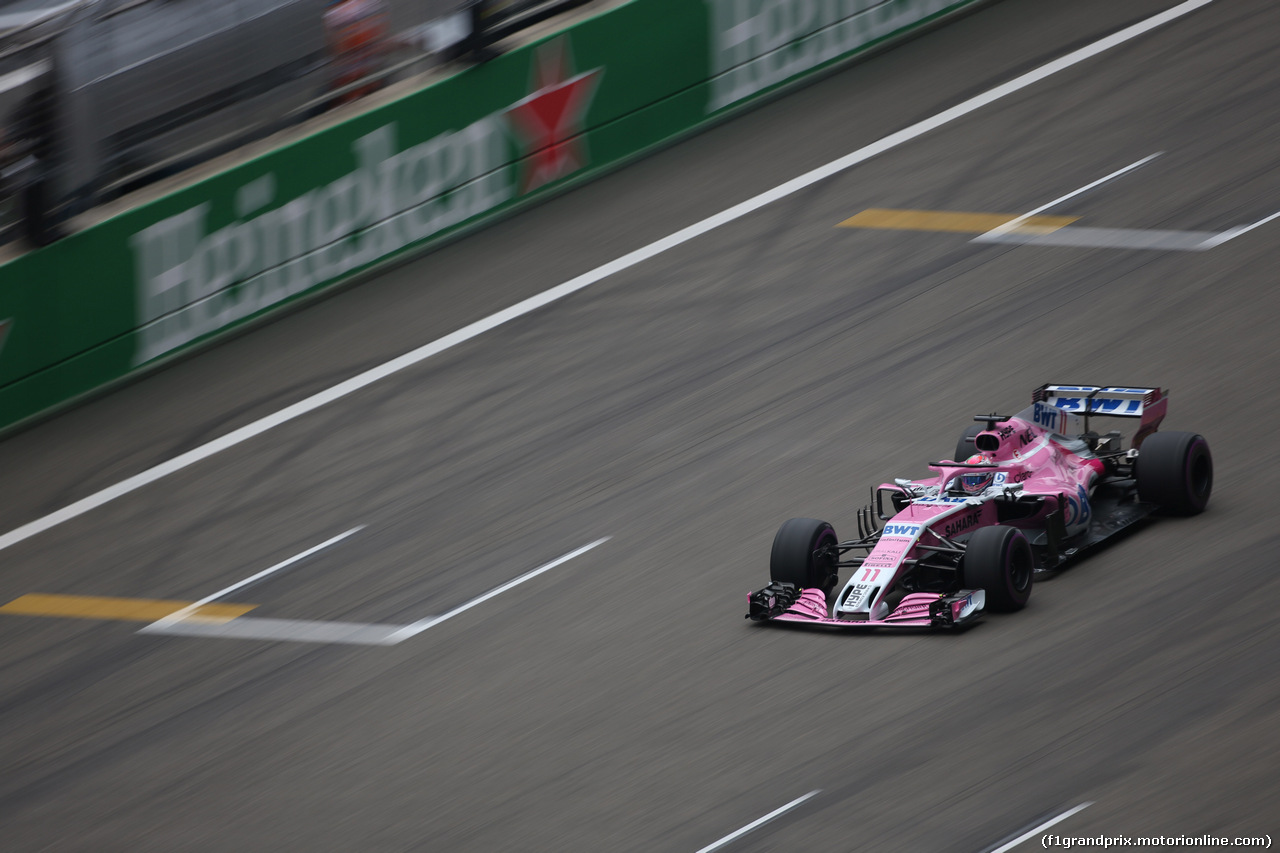 GP CINA, 14.04.2018- Qualifiche, Sergio Perez (MEX) Sahara Force India F1 VJM11
