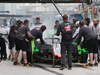 GP CINA, 14.04.2018- free practice 3, Fire on rear brakes of Romain Grosjean (FRA) Haas F1 Team VF-18