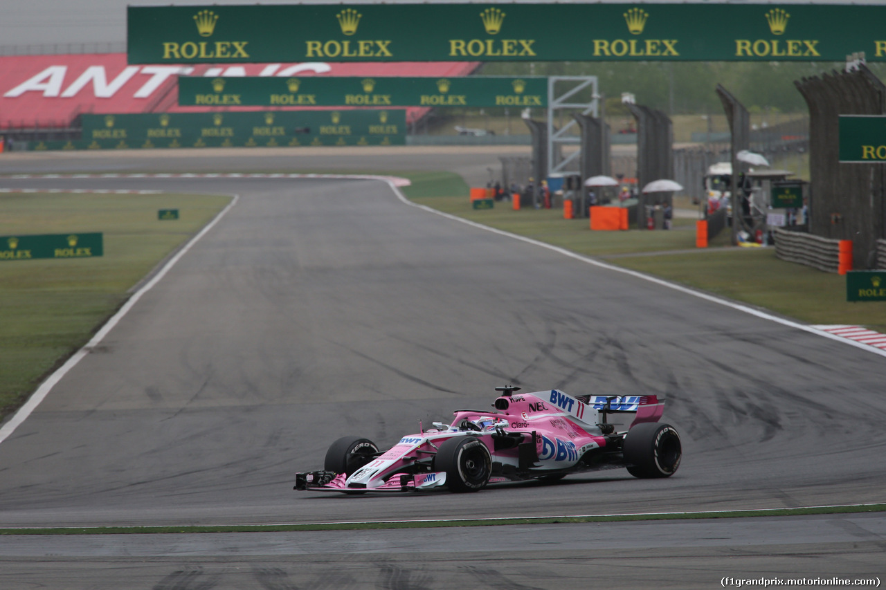 GP CINA, 13.04.2018- Prove Libere 1, Sergio Perez (MEX) Sahara Force India F1 VJM11