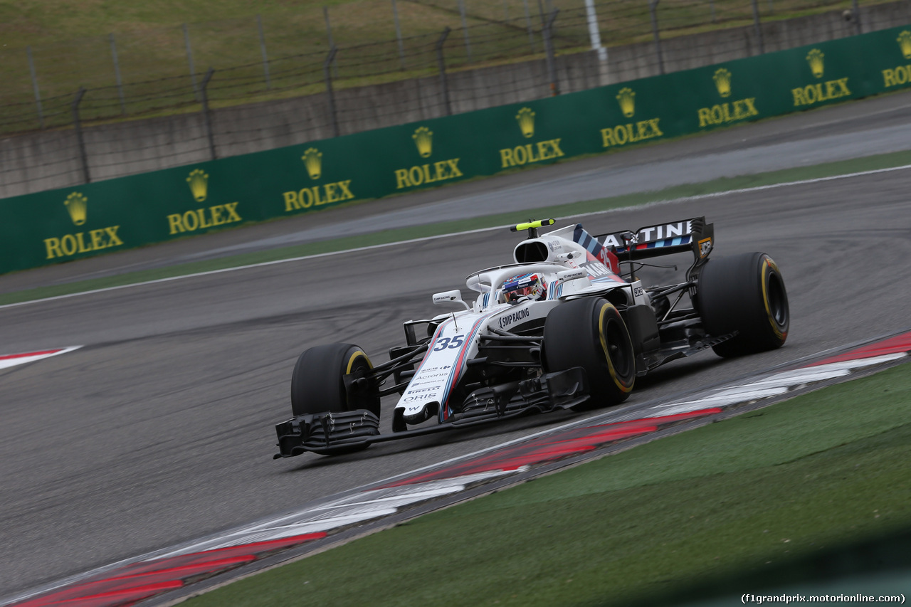 GP CINA, 13.04.2018- Prove Libere 1, Sergej Sirotkin (RUS) Williams F1 Team FW41