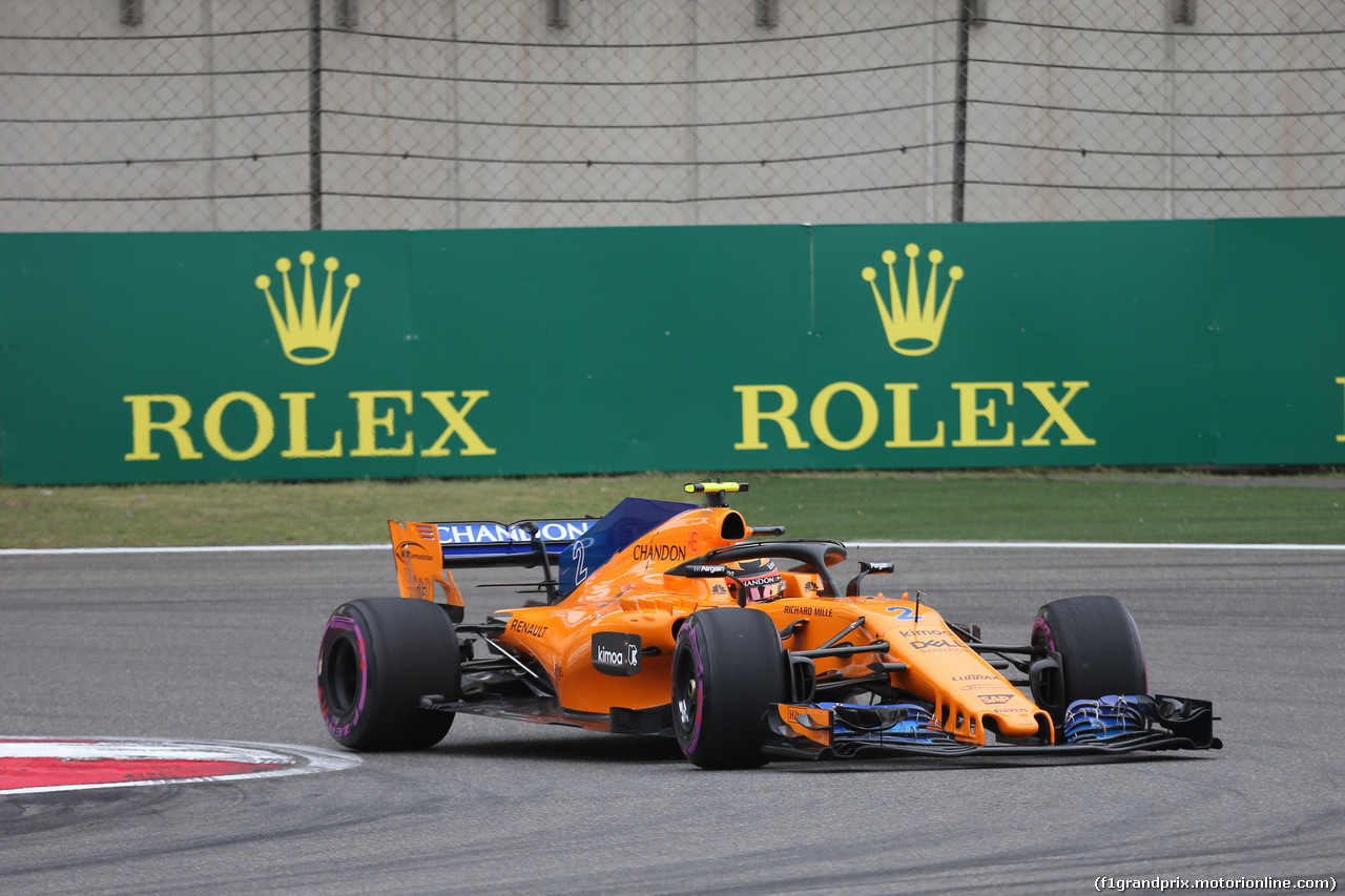 GP CINA, 13.04.2018- Prove Libere 1, Stoffel Vandoorne (BEL) McLaren MCL33