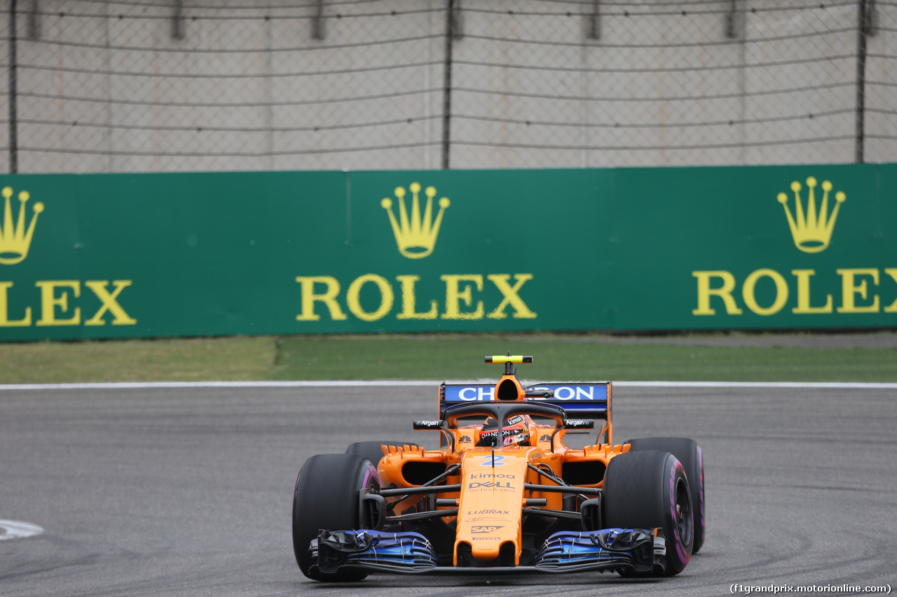 GP CINA, 13.04.2018- Prove Libere 1, Stoffel Vandoorne (BEL) McLaren MCL33